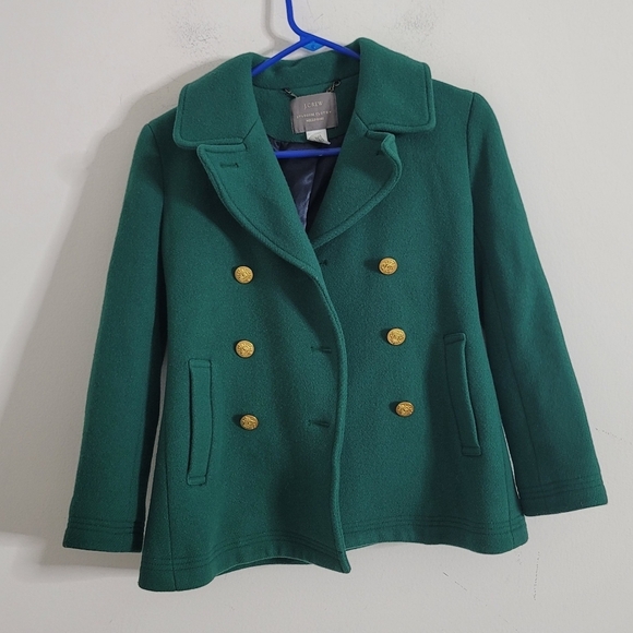 J.Crew Green Wool Stadium cloth by nello gori Coat - Picture 6 of 8